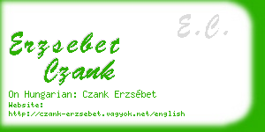 erzsebet czank business card